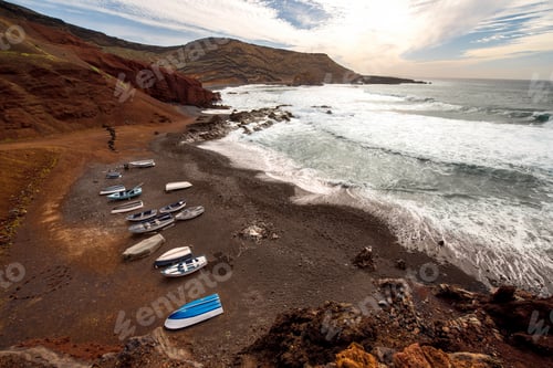 Preview: El Golfo bay on Lanzarote island