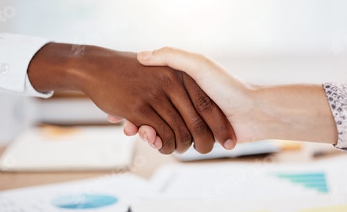 Preview: Welcome shaking hands, business meeting and consulting contract deal, agreement and partnership col