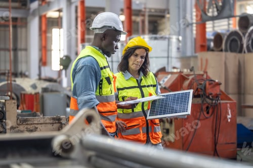 Preview: Factory metal workers install solar panels, cut costs, earn carbon credits, combat climate change.