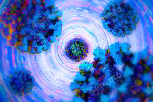 Preview: Blue and Green Abstract Science and Technology Design