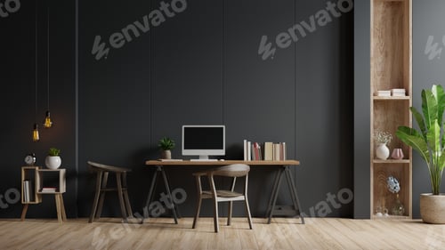 Preview: Modern interior working room.