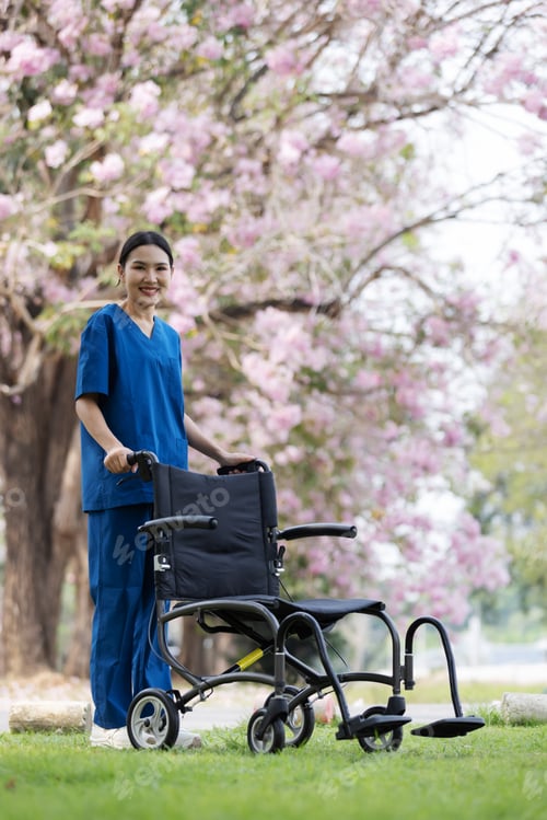 Preview: Nurse with a cart ready to care for a patient