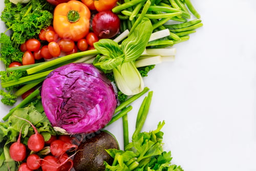 Preview: Healthy ingredient for making fresh vegetable salad.
