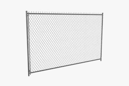 Preview: Chain Link Security Fence with Barbed Wire
