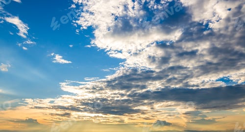 Preview: Scenic Clouds and Blue Sky at Sunset