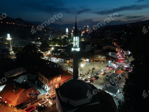 Preview: Sarajevo at night, drone
