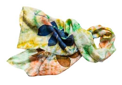 Preview: wrapped handcrafted Tie-dye batik scarf isolated