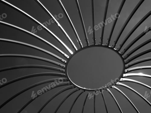 Preview: Geometric radial metalwork structure
