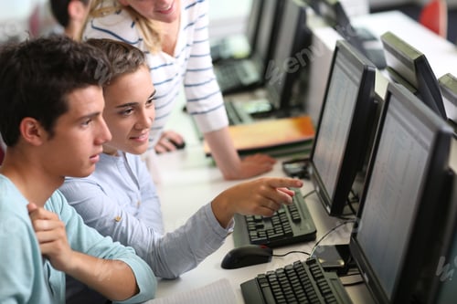 Preview: Group Of Students In Computers Room