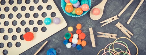 Preview: Different accessories using for playing and development of kids motor skills