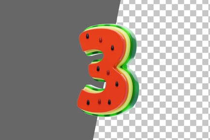 Preview: Watermelon 3 3D Icon
