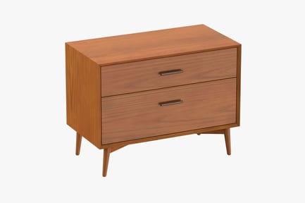 Preview: Mid-Century Modern Two-Drawer Cabinet