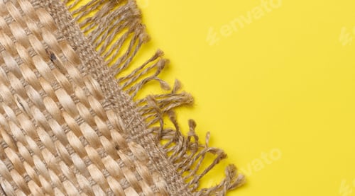 Preview: The texture of a jute brown fabric with a large interlacing of fibers