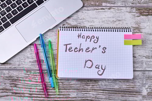 Visualização: Conceito de feliz dia do professor.