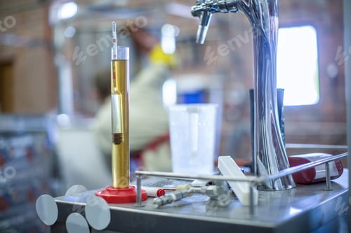 Preview: Hydrometer of beer in microbrewery