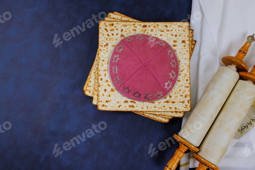 Preview: It is traditional Jewish ritual involving unleavened bread Matzah as well as kippah a tallit during
