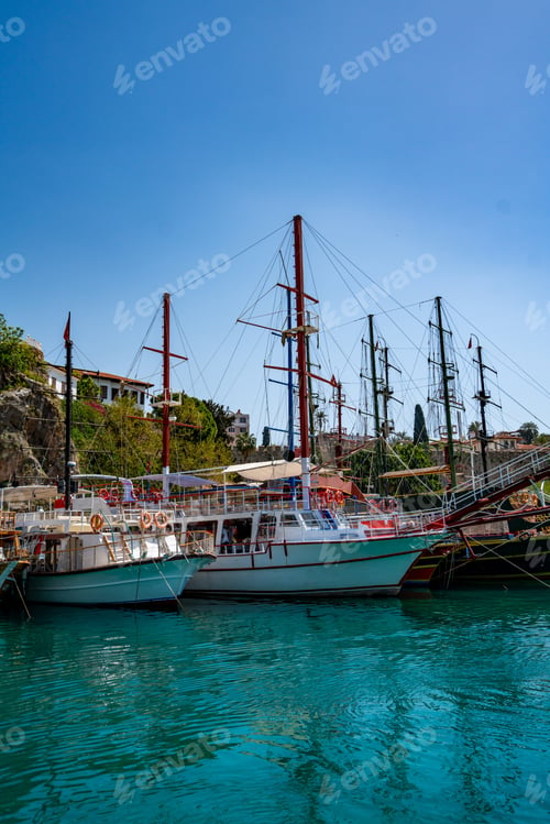 Preview: Kaleici Marina, Antalya. Pleasure Boats In The Harbor Of Antalya