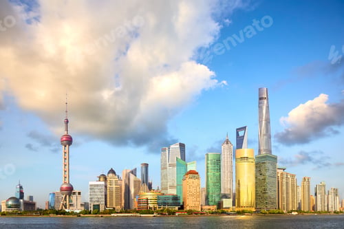 Preview: Shanghai skyline before sunset