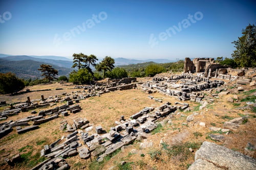 Preview: Labranda archaeological site, the Temple of Zeus Labraundeus, Mugla Province, Turkey.