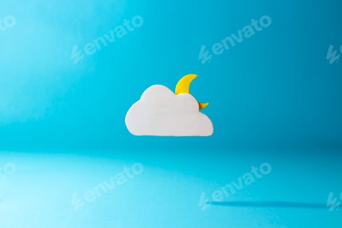 Preview: Cloudy Night Weather Icon Made of Clay