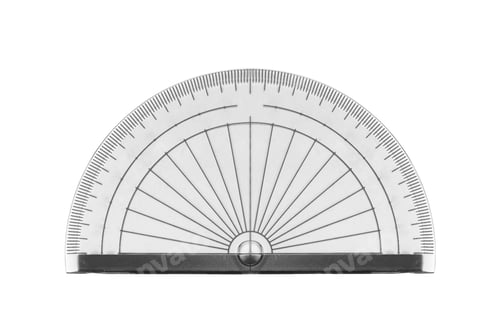 Preview: transparent protractor isolated on white