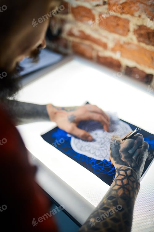 Preview: Designing tattoo sketch