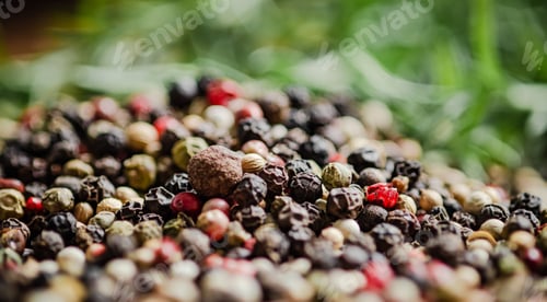 Preview: Peppercorn on rustic background.