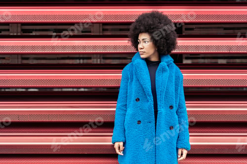 Preview: Expressive Afro Girl Portrait