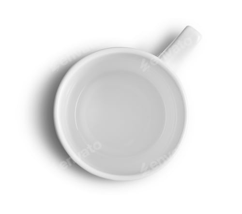 Preview: empty coffee cup on white background