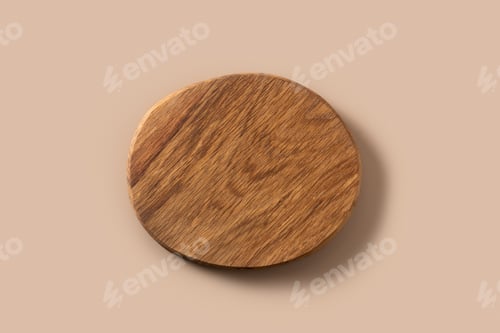 Preview: Wooden Circular Texture on Beige Background