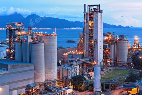Preview: Cement Factory At Night