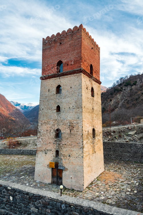 Preview: Sumug gala tower in the village of Ilisu, dates back to the 17th-18th century. Northern Azerbaijan