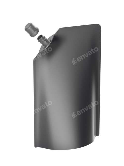 Preview: Black doypack with spout