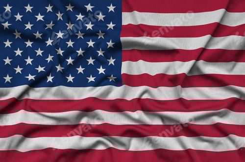 Preview: Striking Close Up Of A Waving American Flag