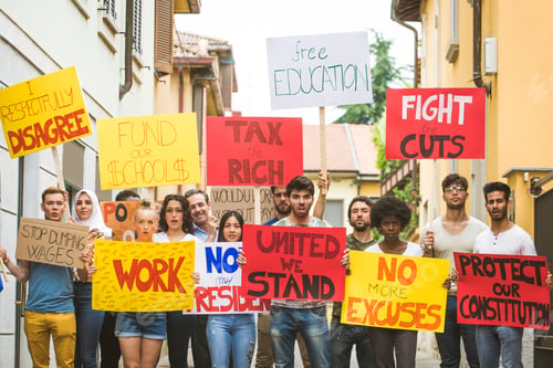 Preview: Activists demonstrating against social issues