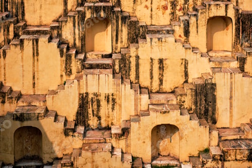 Preview: Stairs of Panna Meena ka Kund stepwell in Jaipur, Rajasthan, India