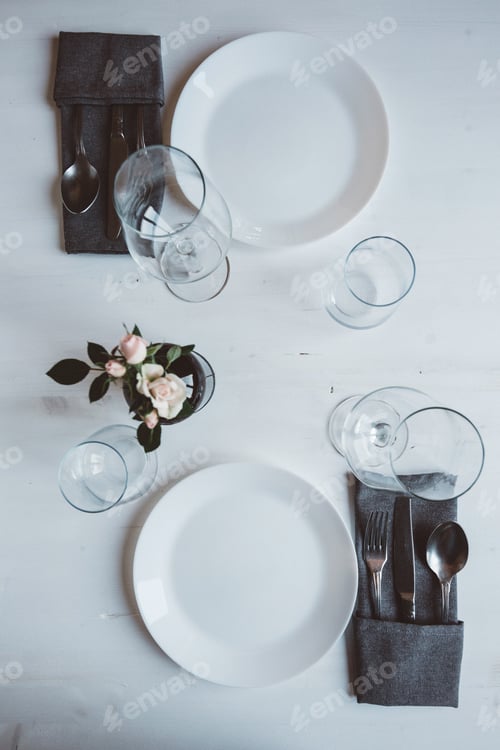 Preview: Laid table for two