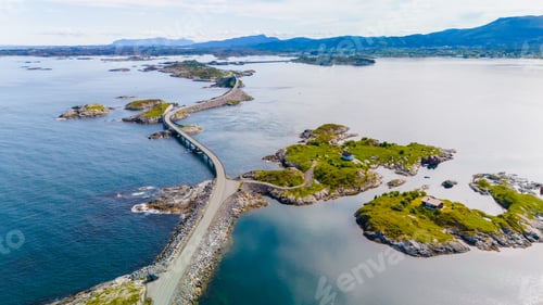 Preview: Aerial View of Atlantic Road Bridge in Norway
