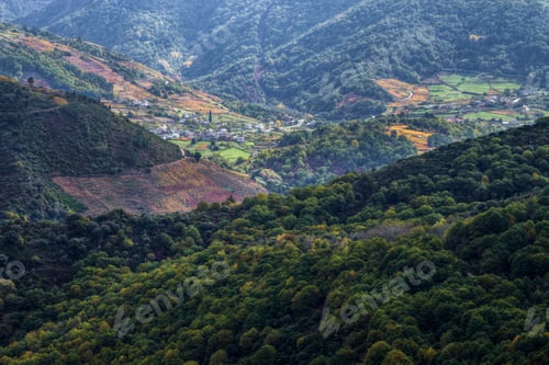 Preview: Landscape of forests, vineyards and small villages