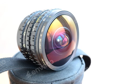 Preview: KHARKIV, UKRAINE - DEC 28, 2017: BelOMO EWP fisheye lens MC 8mm 1:3