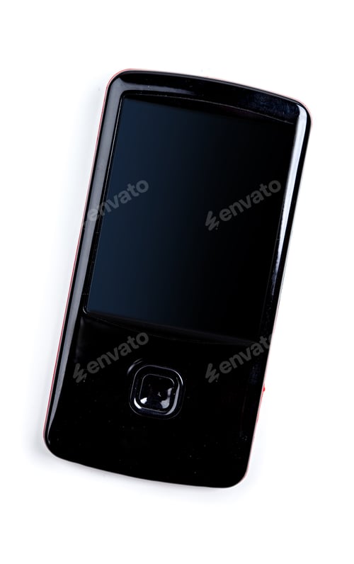 Preview: Small mp3 player isolated on white