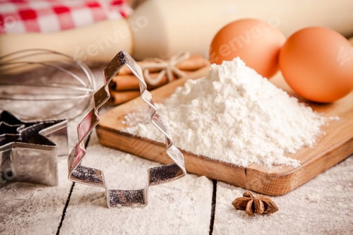 Preview: Baking cookies, ingredients for cakes