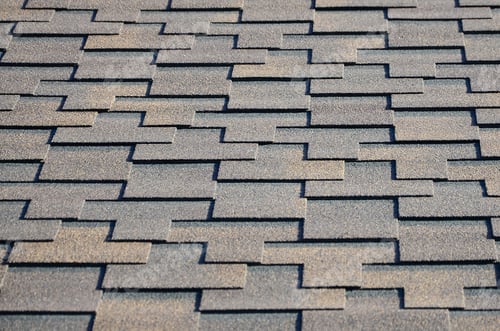 Preview: Modern roofing and decoration of chimneys. Flexible bitumen or slate shingles