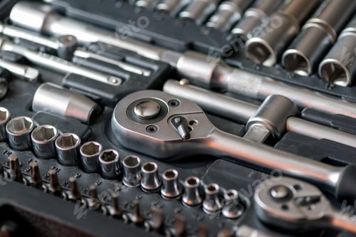 Preview: Set of tools for car repair in box