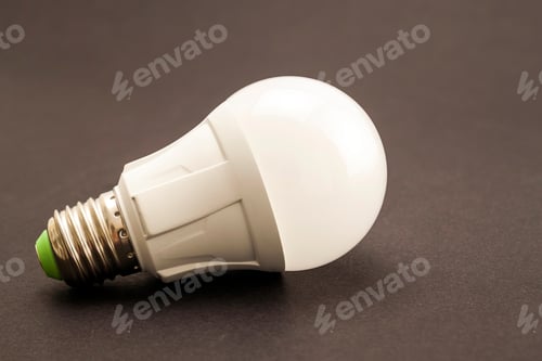 Preview: Glowing LED lamp on dark background
