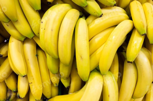 Preview: Whole bundle of yellow ripe bananas rich in vitamin c, for food background