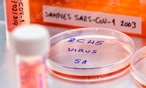 Preview: Close Up of Virus Sample in Petri Dish