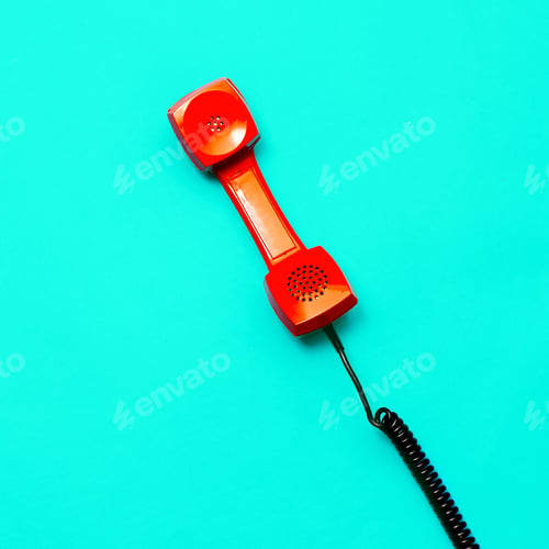 Preview: Retro phone. Minimal design art