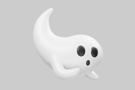 Preview: Friendly cartoon ghost decoration element