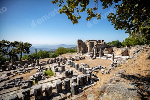Preview: Labranda archaeological site, the Temple of Zeus Labraundeus, Mugla Province, Turkey.